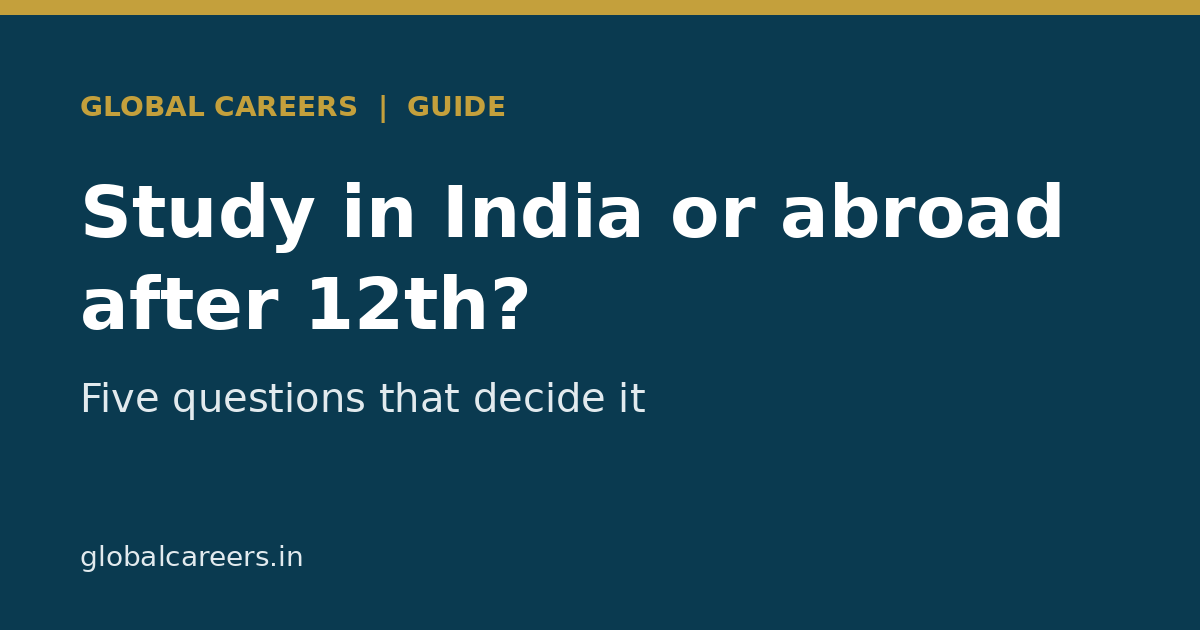 Study in India or Abroad After 12th? How to Decide