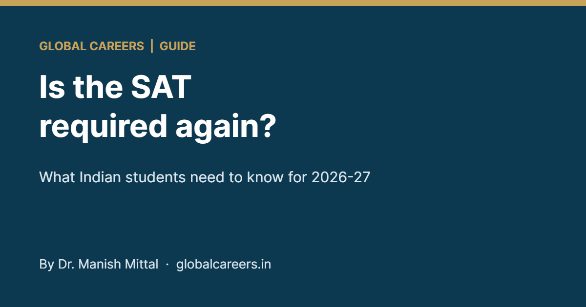 Is the SAT Required Again? What Indian Students Need to Know for 2026-27